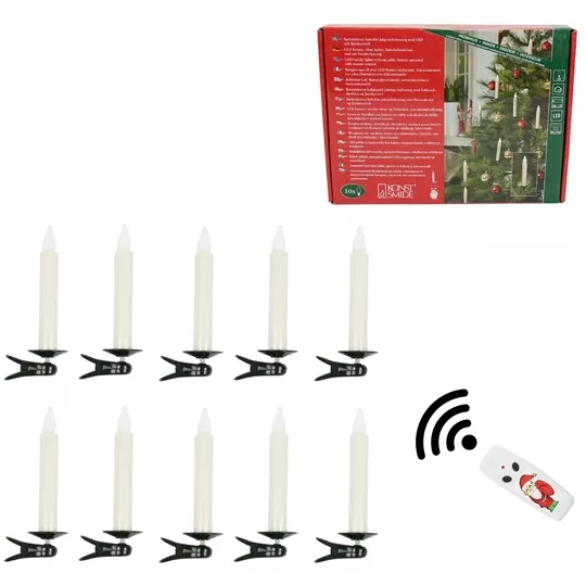 Meekes  Kerze LED Batteriebetrieben warm weiß 11 cm