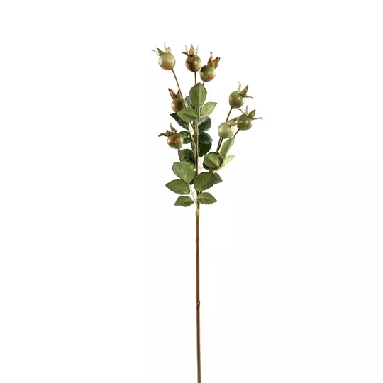Meekes PTMD Artificial rosehip branch green 62 cm